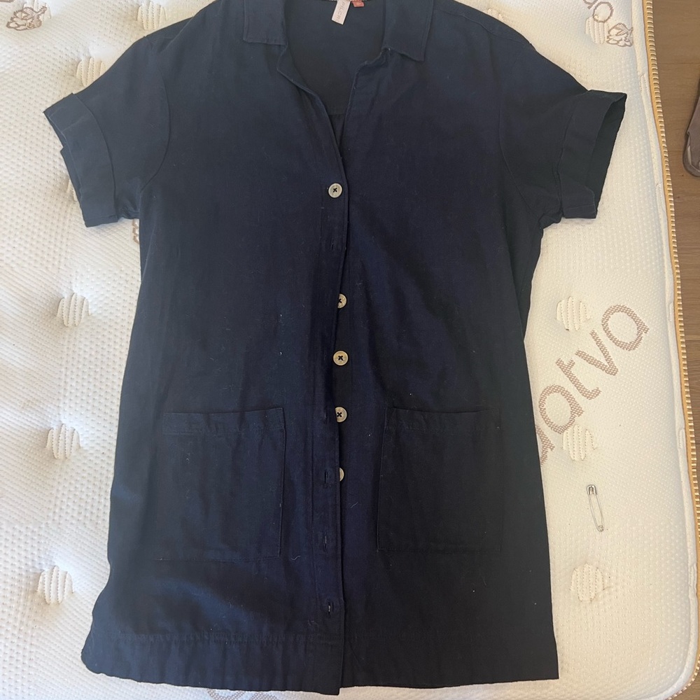 Anthropologie Navy Mini Dress